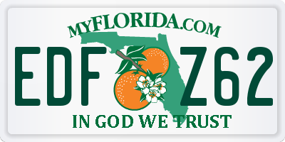 FL license plate EDFZ62