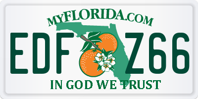FL license plate EDFZ66