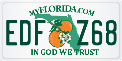 FL license plate EDFZ68