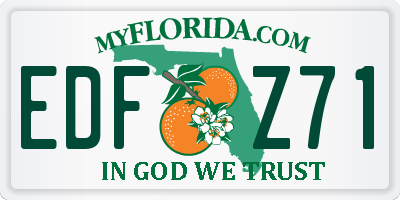 FL license plate EDFZ71