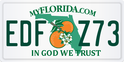 FL license plate EDFZ73