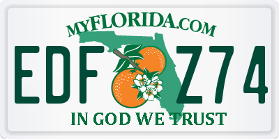 FL license plate EDFZ74