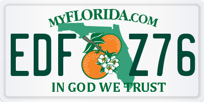 FL license plate EDFZ76