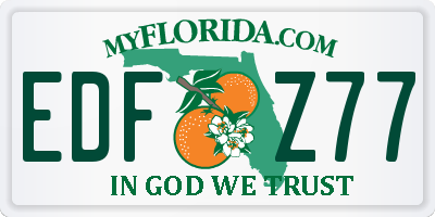 FL license plate EDFZ77