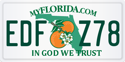 FL license plate EDFZ78