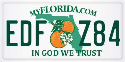 FL license plate EDFZ84
