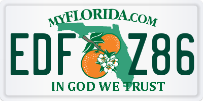 FL license plate EDFZ86