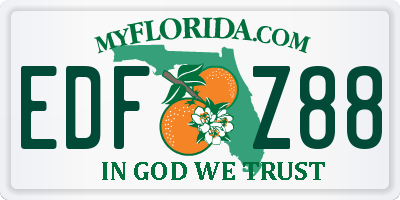 FL license plate EDFZ88