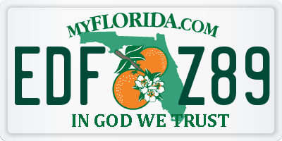 FL license plate EDFZ89