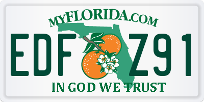 FL license plate EDFZ91