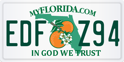 FL license plate EDFZ94