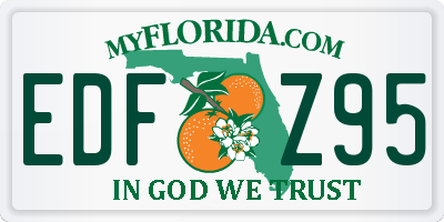 FL license plate EDFZ95