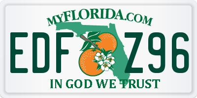 FL license plate EDFZ96