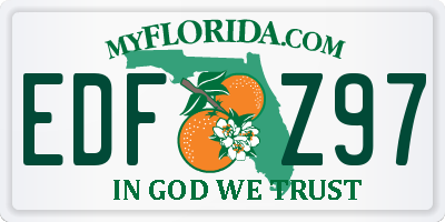 FL license plate EDFZ97