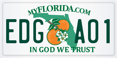 FL license plate EDGA01