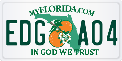 FL license plate EDGA04