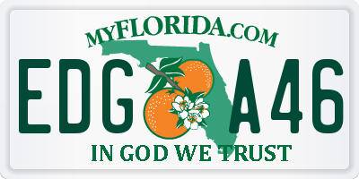 FL license plate EDGA46