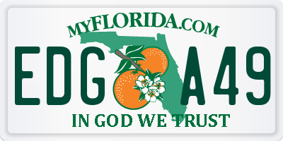 FL license plate EDGA49