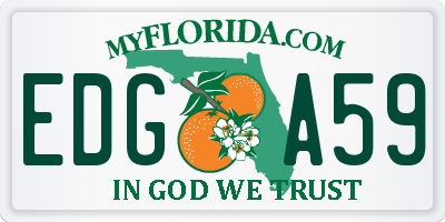 FL license plate EDGA59