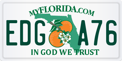 FL license plate EDGA76