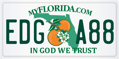 FL license plate EDGA88