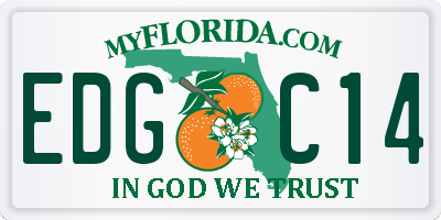 FL license plate EDGC14