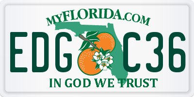 FL license plate EDGC36