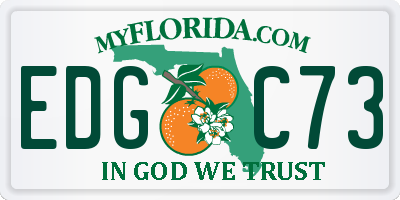 FL license plate EDGC73