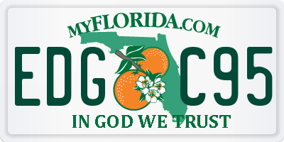 FL license plate EDGC95