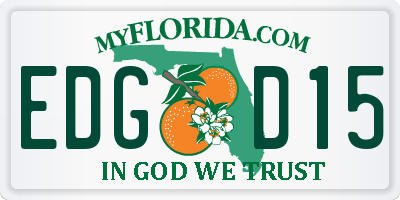 FL license plate EDGD15