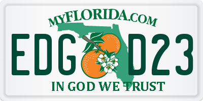 FL license plate EDGD23