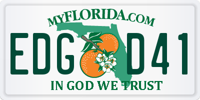 FL license plate EDGD41