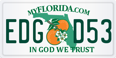 FL license plate EDGD53