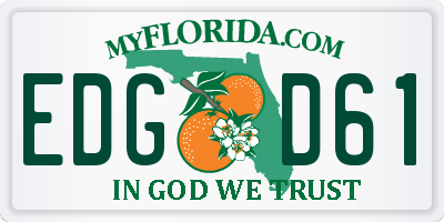 FL license plate EDGD61