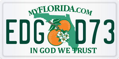 FL license plate EDGD73