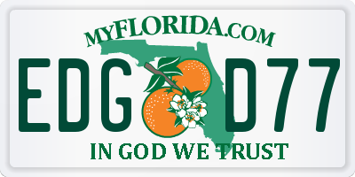 FL license plate EDGD77
