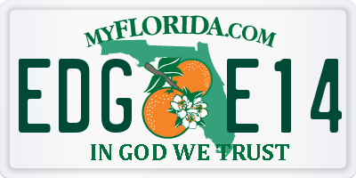 FL license plate EDGE14
