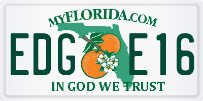 FL license plate EDGE16