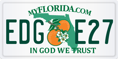 FL license plate EDGE27