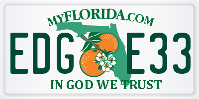 FL license plate EDGE33