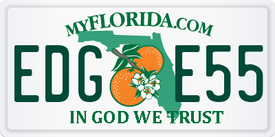 FL license plate EDGE55