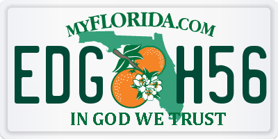 FL license plate EDGH56