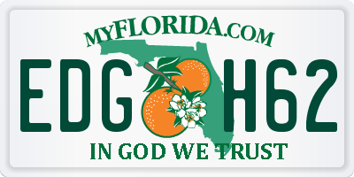FL license plate EDGH62