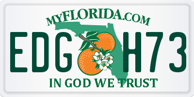 FL license plate EDGH73