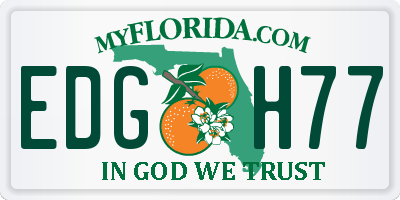 FL license plate EDGH77