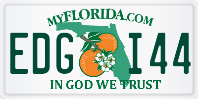 FL license plate EDGI44
