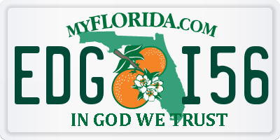 FL license plate EDGI56