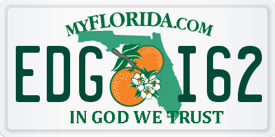 FL license plate EDGI62
