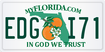 FL license plate EDGI71