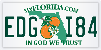 FL license plate EDGI84